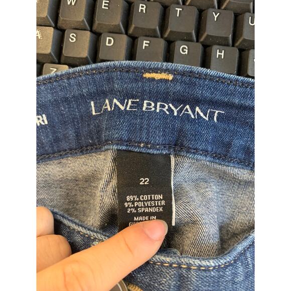 Lane Bryant Women's Boyfriend Capri Leg Jeans Denim Stretch Blue Size 22 - Picture 3 of 4